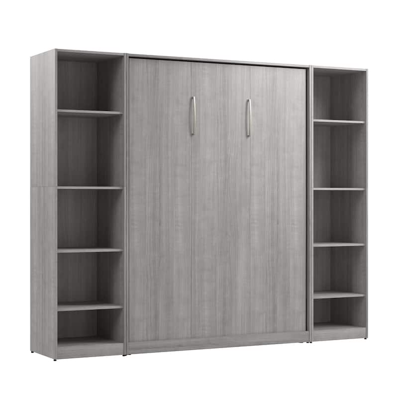 Claremont Full Murphy Bed with Closet Organizers (99W) by Bestar