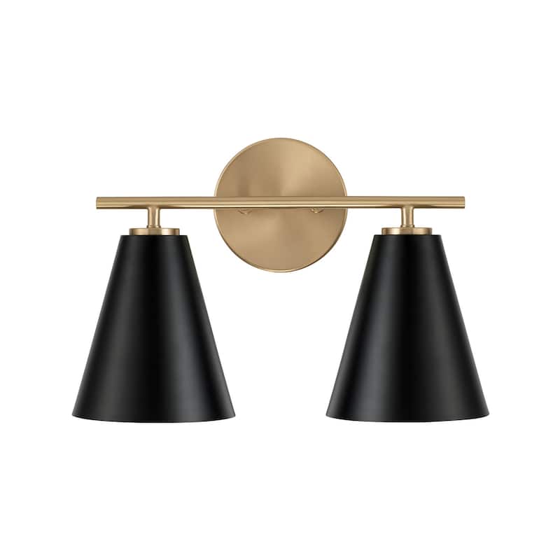 Charlie 2-Light Vanity - 15"W x 10"H x 7"E