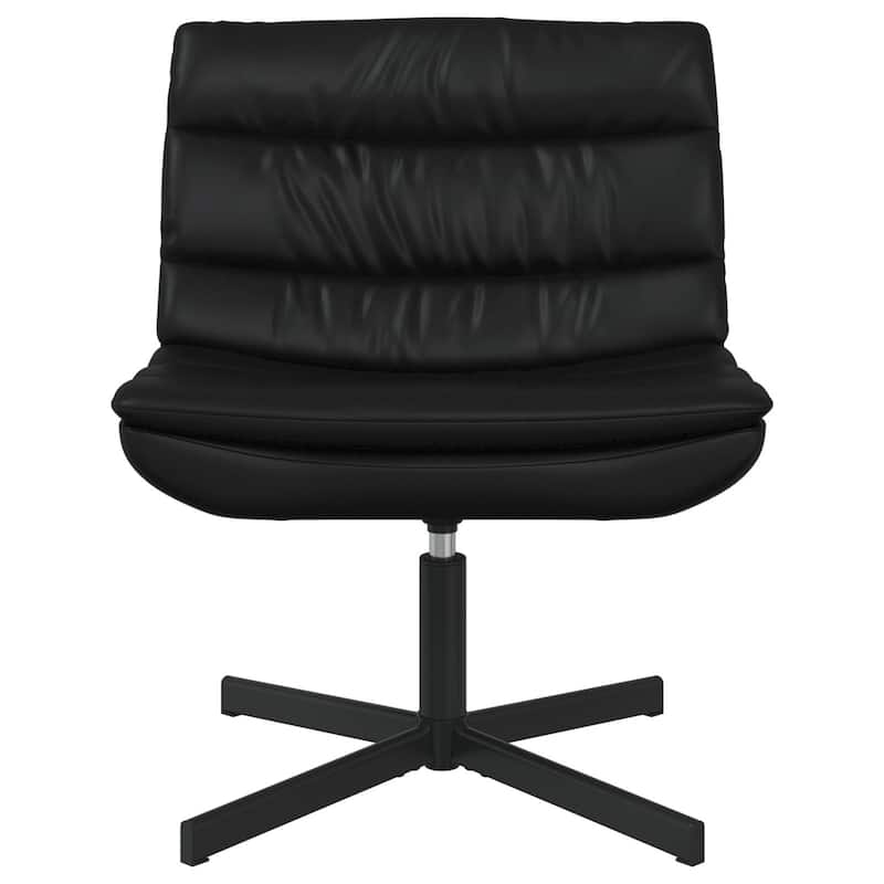 vidaXL Swivel Chair Black Faux leather, Metal Medium Black Chair Other - 24.8 x 29.5 x 29.9