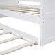 preview thumbnail 9 of 7, Solid Wood Twin Size Canopy Daybed with Twin Trundle Bed,White