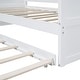 preview thumbnail 8 of 7, Twin Canopy Bed with Trundle, Wooden Twin Size Daybed Frame, Twin Sofa Bed, Platform Bed Frame for Kids, Teens, Adults, White