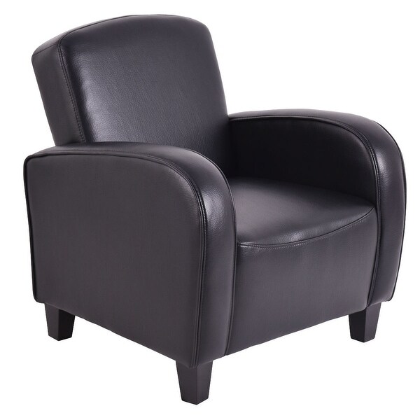 Shop Costway Modern Accent Arm Chair Single Sofa Seat Leisure Living Room Furniture Black ...