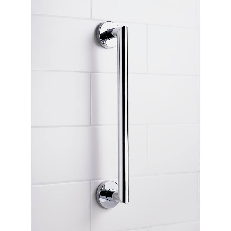Croydex 18 Inch Modern Stainless Steel Grab Bar with Concealed Fittings, Chrome