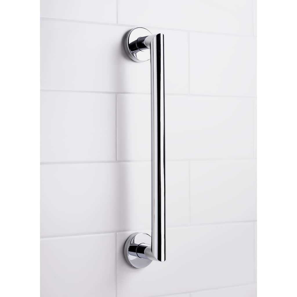 Croydex 18 Inch Modern Stainless Steel Grab Bar with Concealed Fittings, Chrome