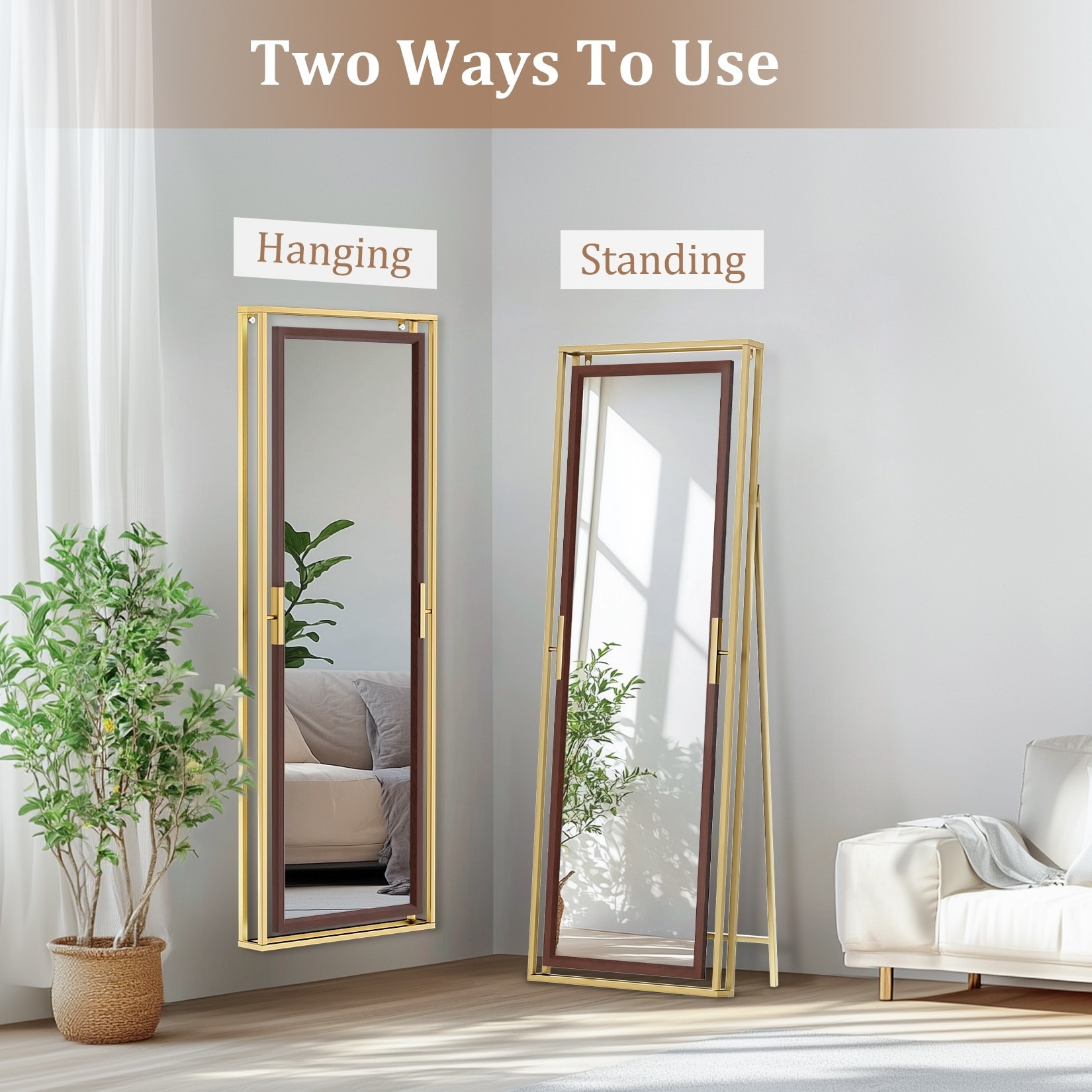 160cm Full Length Floor Mirror w/ Stand Angle Adjustable Dressing