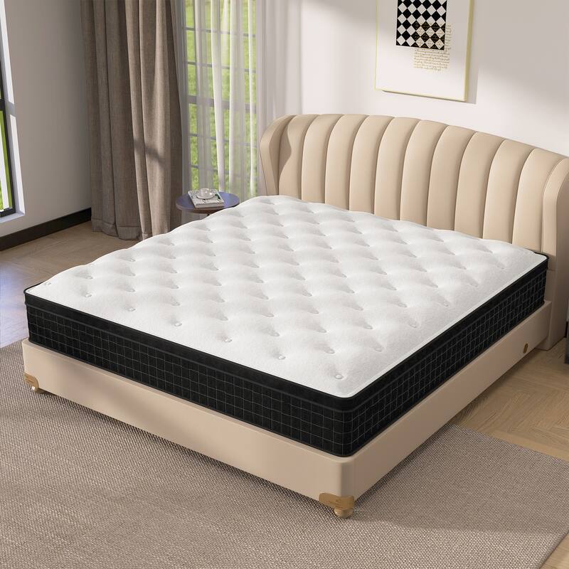 12 Inch Euro Top Memory Foam Hybrid Mattress in a Box