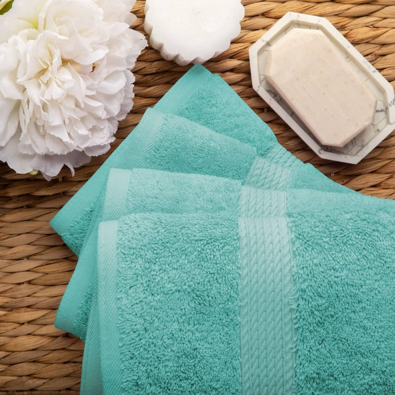 Superior Egyptian Cotton Pile Heavyweight Hand Towel Set of 4