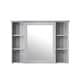 preview thumbnail 16 of 95, Modern Surface Mount Solid Wood Framed Medicine Cabinet With Mirror and Shelves