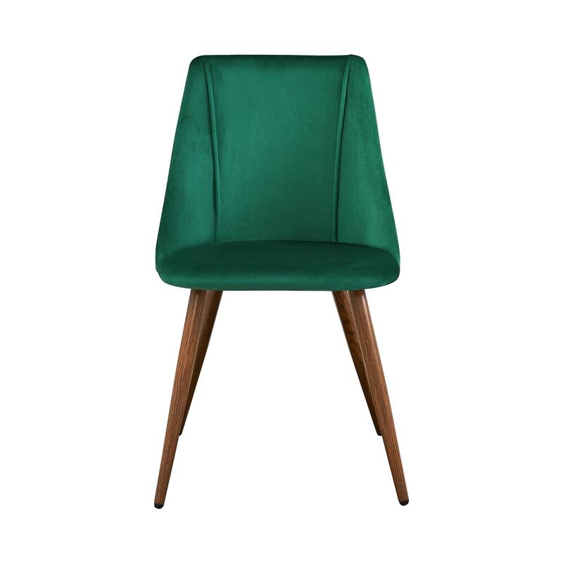 Velvet Upholstered Dining Chair Side Chair for Waiting Reception Room