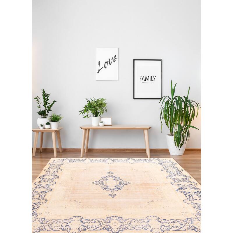 ECARPETGALLERY Hand-knotted Antalya Vintage Light Brown Wool Rug - 9'9 x 13'4