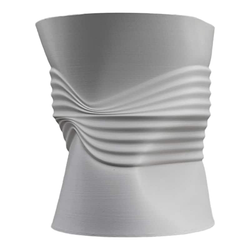 happimess Brent MidCentury Modern Indoor Crushed Can Eco-Friendly 3D Printed Planter with Drainage