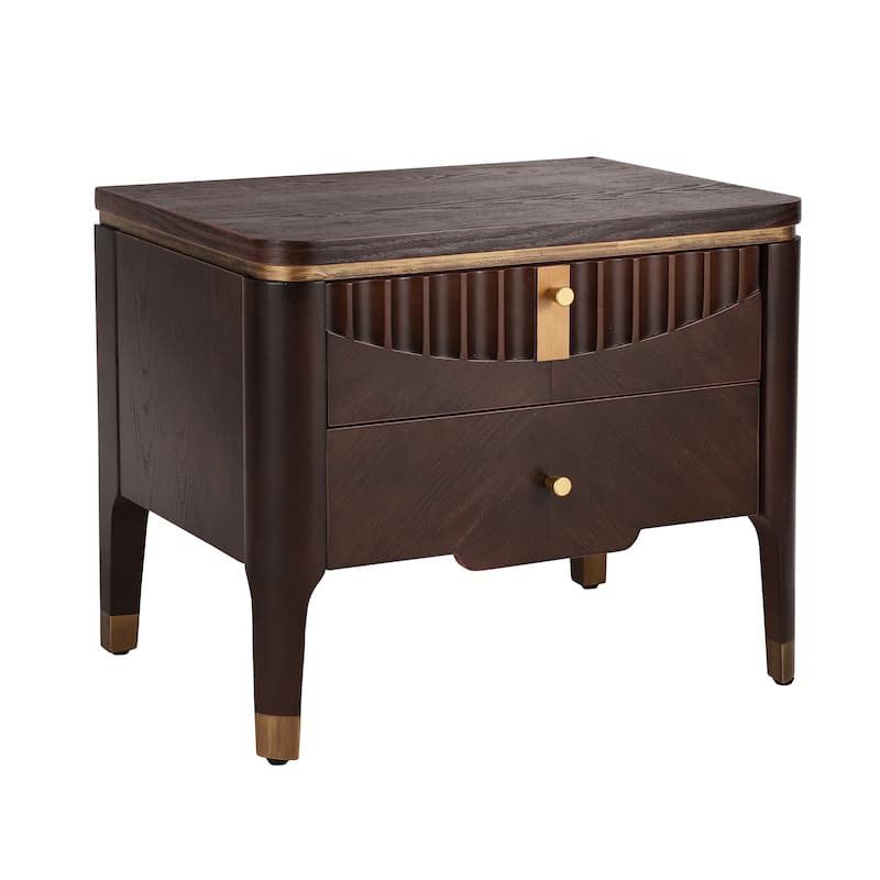 Christopher Knight Home- Johnson Wood Nightstand with 2 Storage Drawer