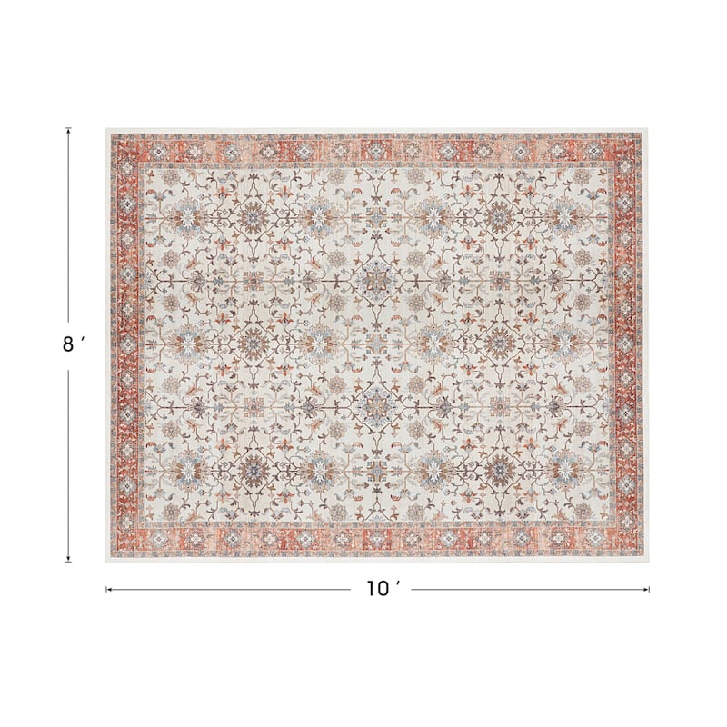 Glitzhome Vintage Persian Floral Medallion Area Rugs Collection