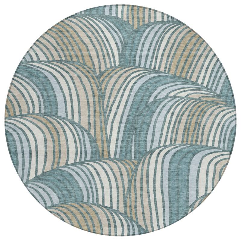 Machine Washable Indoor/ Outdoor Modern Parsons Chantille Rug