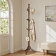 preview thumbnail 11 of 11, Solid Wood Freestanding Coat Rack Hanger, Coat Tree with 9 Hooks - 74"H x19.29"W