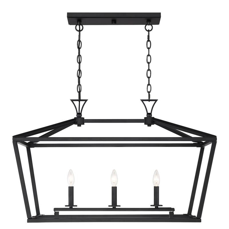 Savoy House 1-423-3 Townsend 3 Light 32" Wide Linear Taper Candle - Matte Black