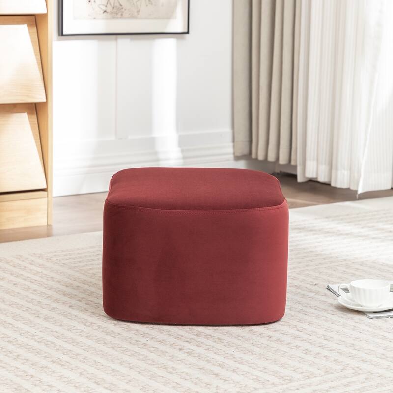 SEYNAR Modern Velvet Rectangle Accent Ottoman