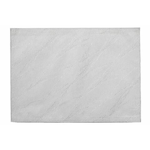 White Marble Placemat With Lurex - Set of 12