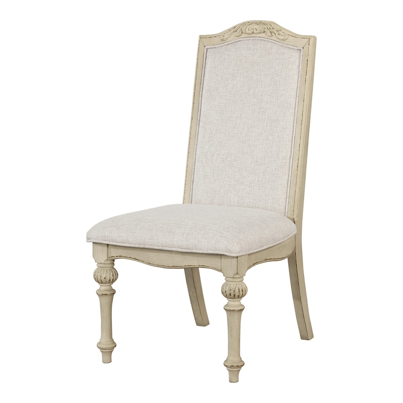 The Gray Barn Caelum Farmhouse Antique White Dining Chairs (Set of 2)