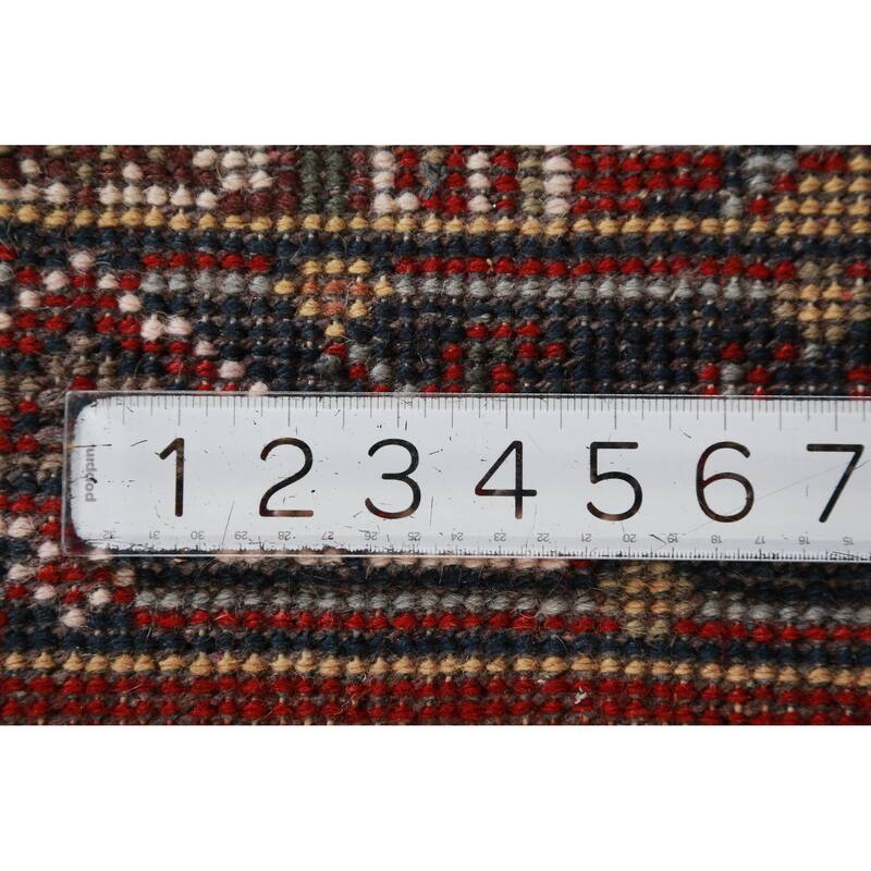 Hand Knotted Oriental 100% Wool Carpet Traditional Medallion Red Heriz (serapi) Area Rug - 3' 0'' X 2' 0''