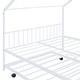 preview thumbnail 15 of 47, Full Size Metal House Bed with Trundle and Roof for Kids, Boys and Girls, Bedroom