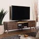 preview thumbnail 1 of 9, Graceland Mid-Century Modern Transitional Walnut Brown Finished Wood 2-Door TV Stand