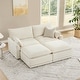 preview thumbnail 18 of 79, Modular Couch Oversized Sectional Sofa for Living Room Cream-Bed