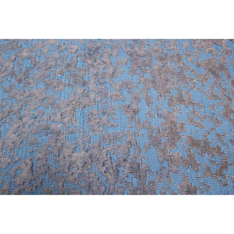 ECARPETGALLERY Hand-knotted Color Transition Blue Wool Rug - 4'2 x 5'6