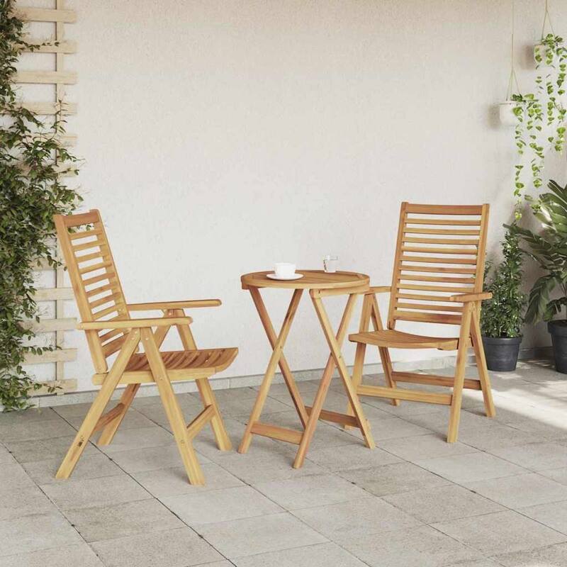 vidaXL Garden Chair Brown 52 x 64.5 x 108 cm Solid teak wood - 20.5 x 25.4 x 42.5 in