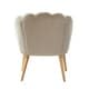 preview thumbnail 54 of 64, HULALA HOME Morden Scalloped Velvet Arm Chair with Tufted Back