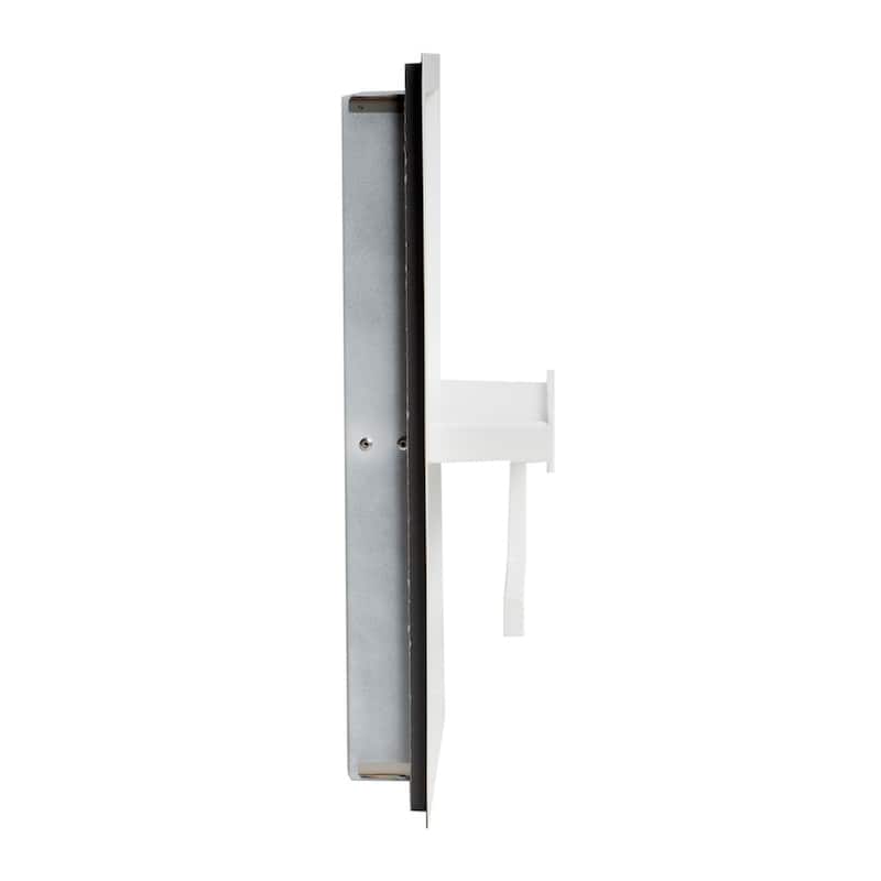 ALFI brand ABTPNC88-W White Matte Stainless Steel Recessed Toilet Paper Holder Niche