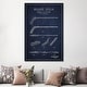preview thumbnail 8 of 6, iCanvas "Hockey Stick Navy Blue Patent Blueprint" by Aged Pixel Canvas Print