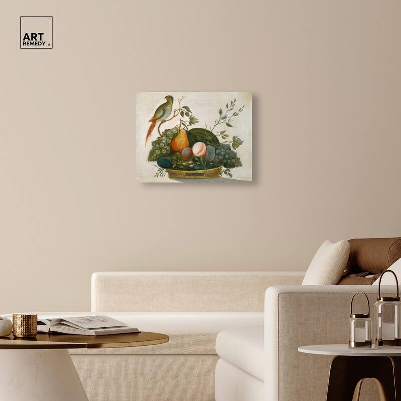 Randall Fruit with Parrot 1777 Canvas by Art Remedy, Gallery Wrapped