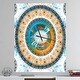 preview thumbnail 3 of 9, Designart 'Large Rounded Symmetrical Flower Brown' Oversized Abstract Wall CLock