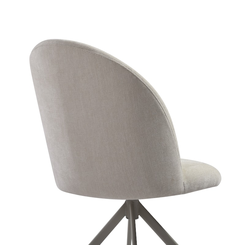 Hallie Contemporary Swivel Curved Back Upholstered Dining Chair - Set of 2