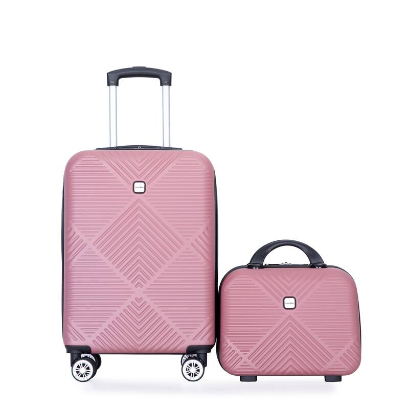 20/14" Spinner Wheels Luggage Sets 2 Piece Lightweight Suitcase Sets, Carry On Trunks Sets
