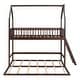 preview thumbnail 39 of 40, Twin Over Twin-Twin House Bunk Bed with Ladder L-Shaped Bunk Bed