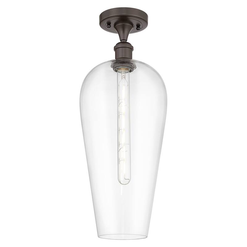 Innovations Lighting 516-1C-20-8 Chelsea Semi-Flush Chelsea 8" Wide - Oil Rubbed Bronze / Clear