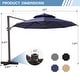 preview thumbnail 36 of 42, Crestlive Products 12ft Round Double Top Cantilever Patio Umbrella with 7-position Adjustment