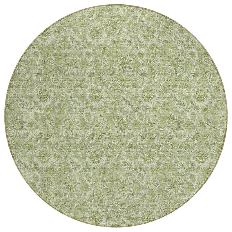 HomeRoots Floral Transitional Rectangle Outdoor Rug