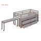 preview thumbnail 9 of 34, Wooden Loft Bed with Retractable Writing Desk and 4 Drawers