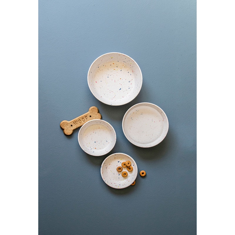 Tarhong Terrazzo Brights Melamine Pet Bowl - Set of 2