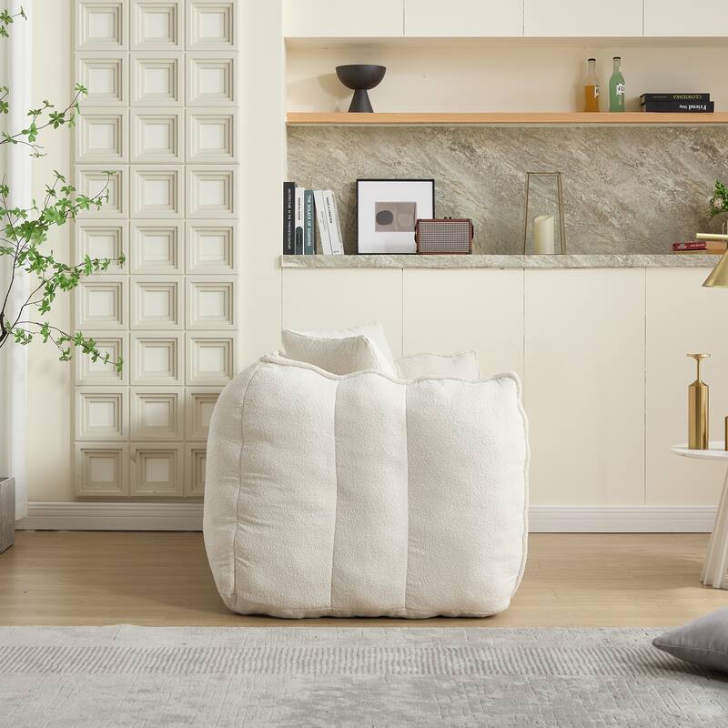 Soft beanbag chair with high resilience foam core for two people