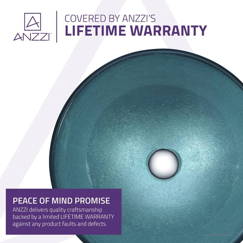 Gardena Series Deco-Glass Vessel Sink in Coral Blue