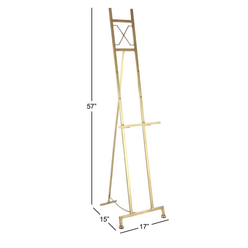 Gold Metal Adjustable 3 Tier Geometric Display Easel with Chain Support