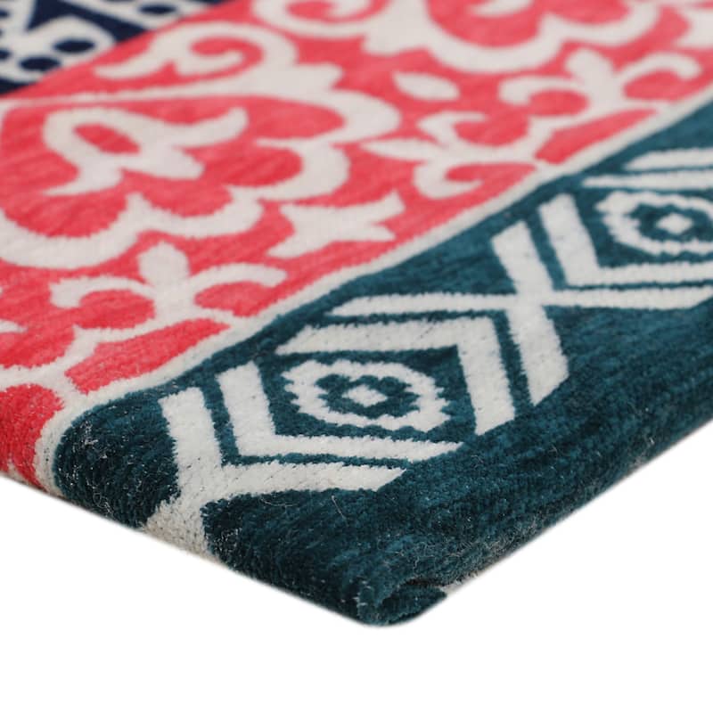 RugSmith Multi Colorblock Geometric Anti-Fatigue Kitchen Mat, 20" x 36" - 20" x 36"