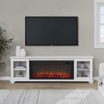 Benjamin 81" Landscape TV Stand Electric Fireplace by Real Flame