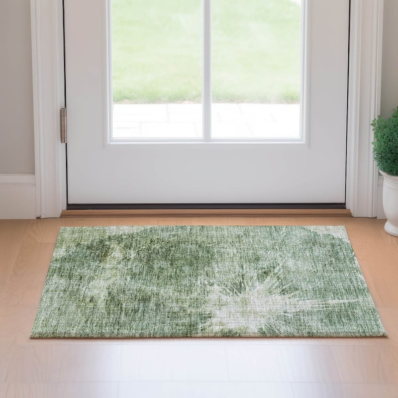 Premium Washable Super Soft Abstract Woodgrain Mayfield Rug - Fern - 1' 8" x 2' 6" - Rectangle