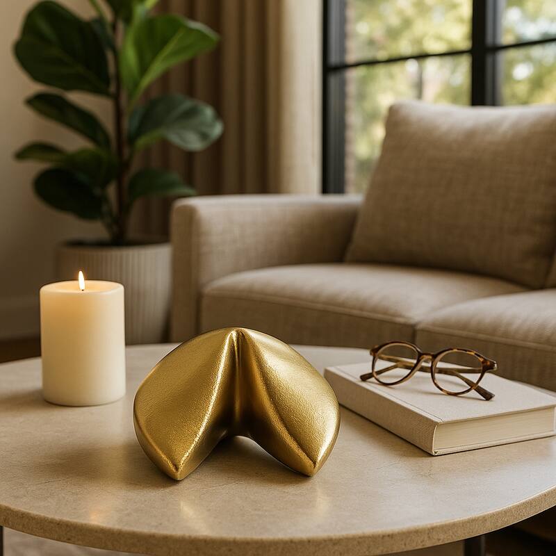 Aluminum Figurine Modern Design Decorative Accent - Gold - 5.0"