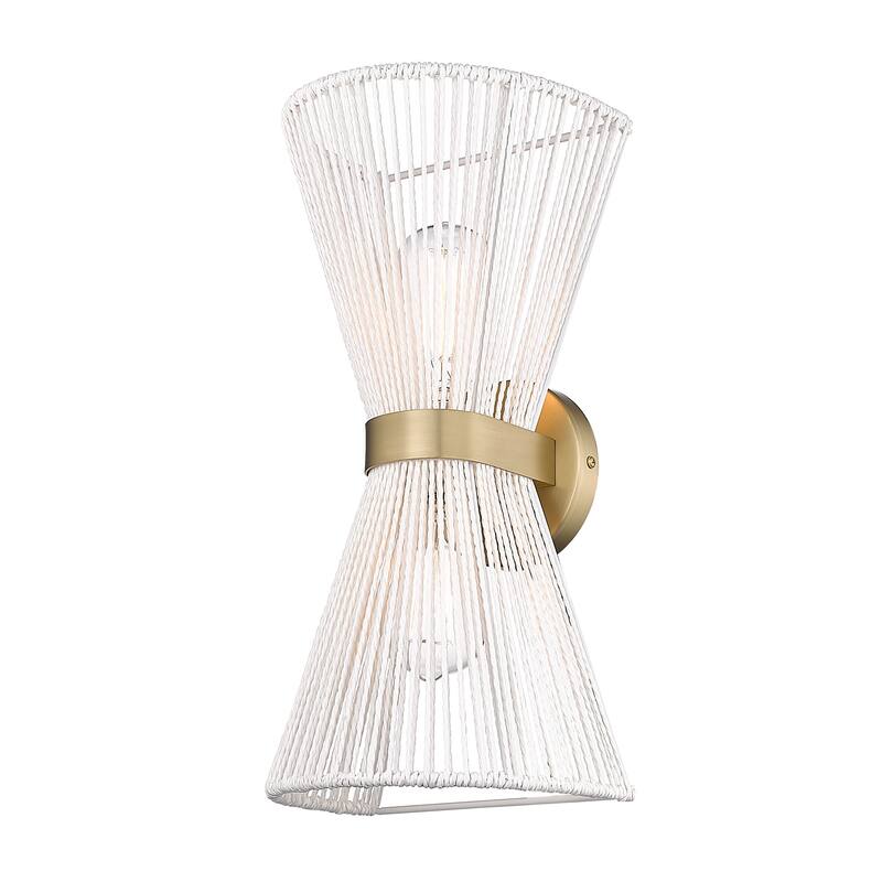 Golden Lighting 6938-2W WR Avon 2 Light 17" Tall Wall Sconce - Brushed Champagne Bronze